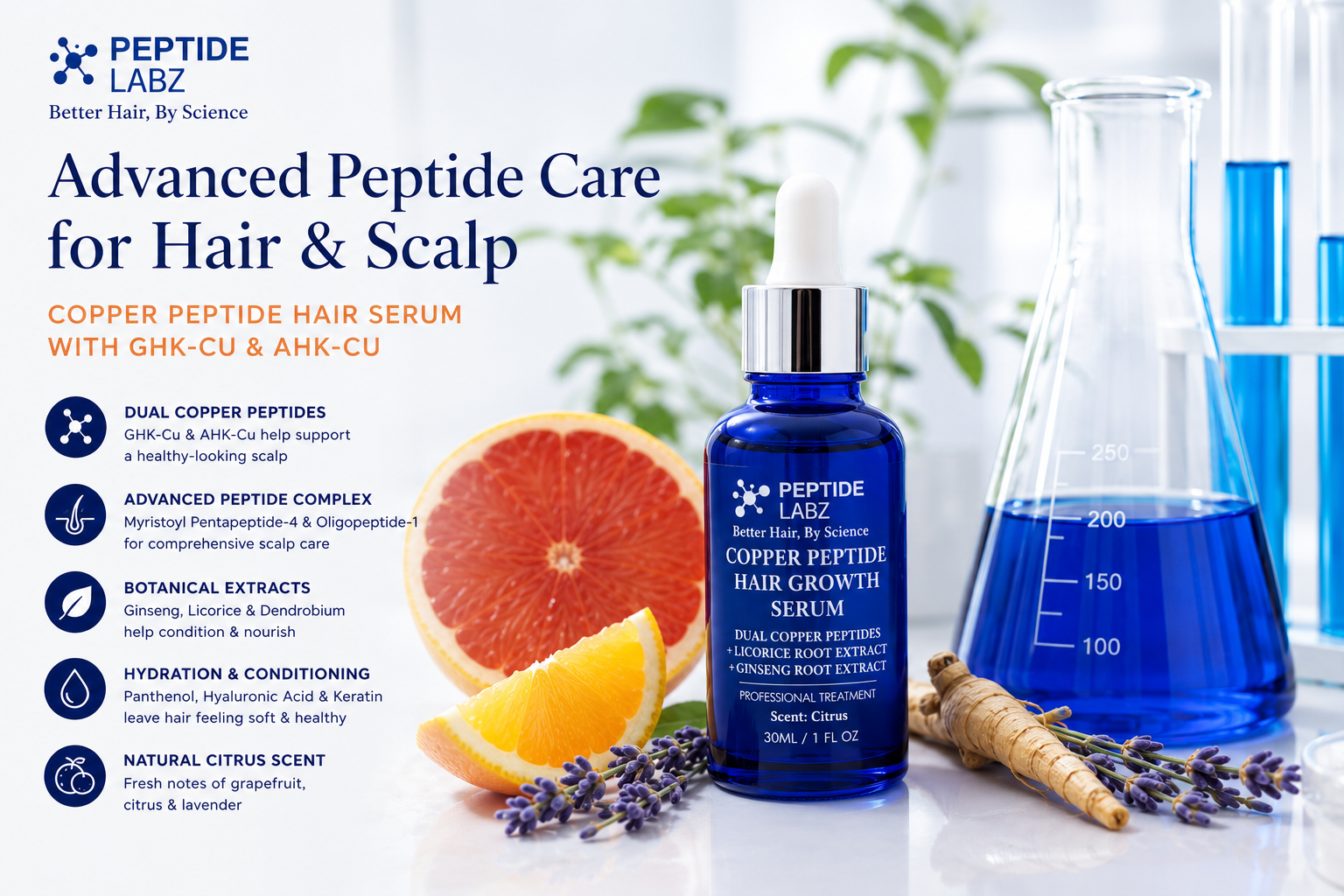 Copper Peptide Hair Serum with GHK-Cu & AHK-Cu