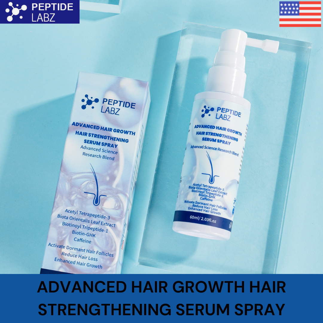 Hair Growth Serum Spray with Peptides, Acetyl Tetrapeptide-3, Biotin-GHK, Licorice Root Extract and Caffeine