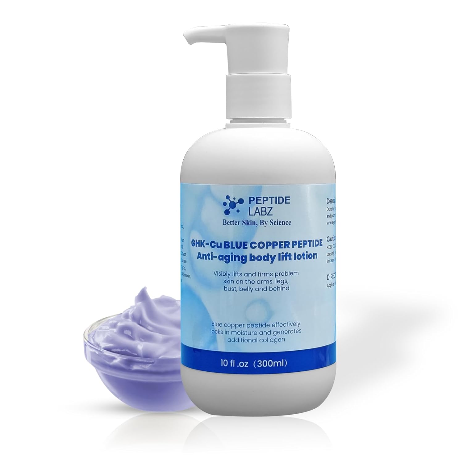 Copper Peptide & Hyaluronic Acid - Body Lotion - Anti-Aging, Skin Firming & Hydrating Formula, 10 Fluid Ounce