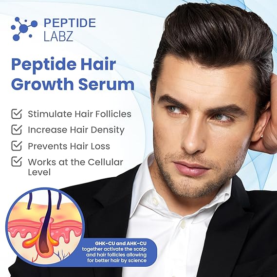 Copper Peptide Hair Growth Serum | AHK-Cu & GHK-Cu + Licorice Peptide Labz Copper Peptide Hair Growth Serum | AHK-Cu & GHK-Cu + Licorice Peptide Labz