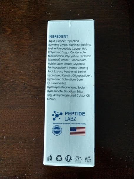 Copper Peptide Hair Growth Treatment Serum, GHK-Cu and AHK-Cu, Licorice Extract,1oz