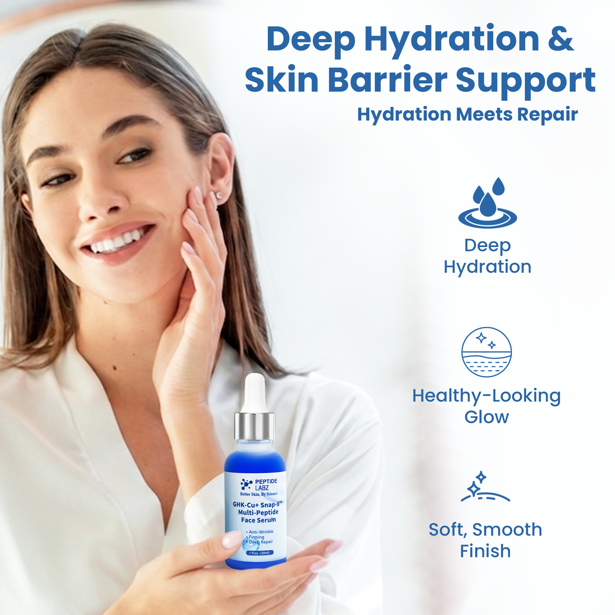 GHK-Cu Copper Peptide + SNAP-8 Multi-Peptide Face Serum