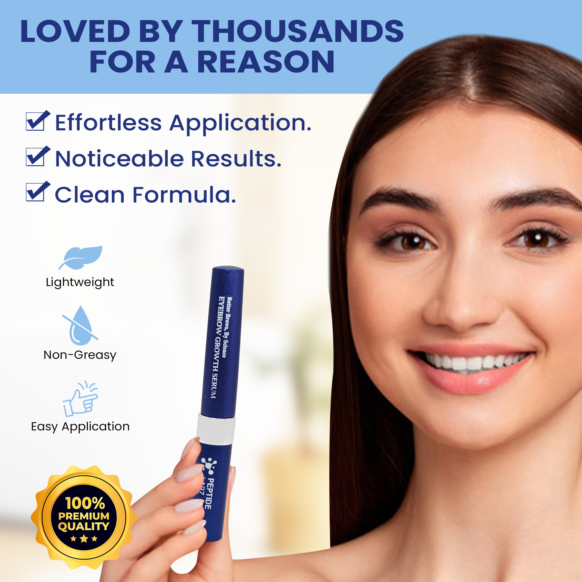 Eyebrow Growth Serum with Myristoyl Pentapeptide-4, Diaminopyrimidine Oxide & Ginger – Peptide Labz