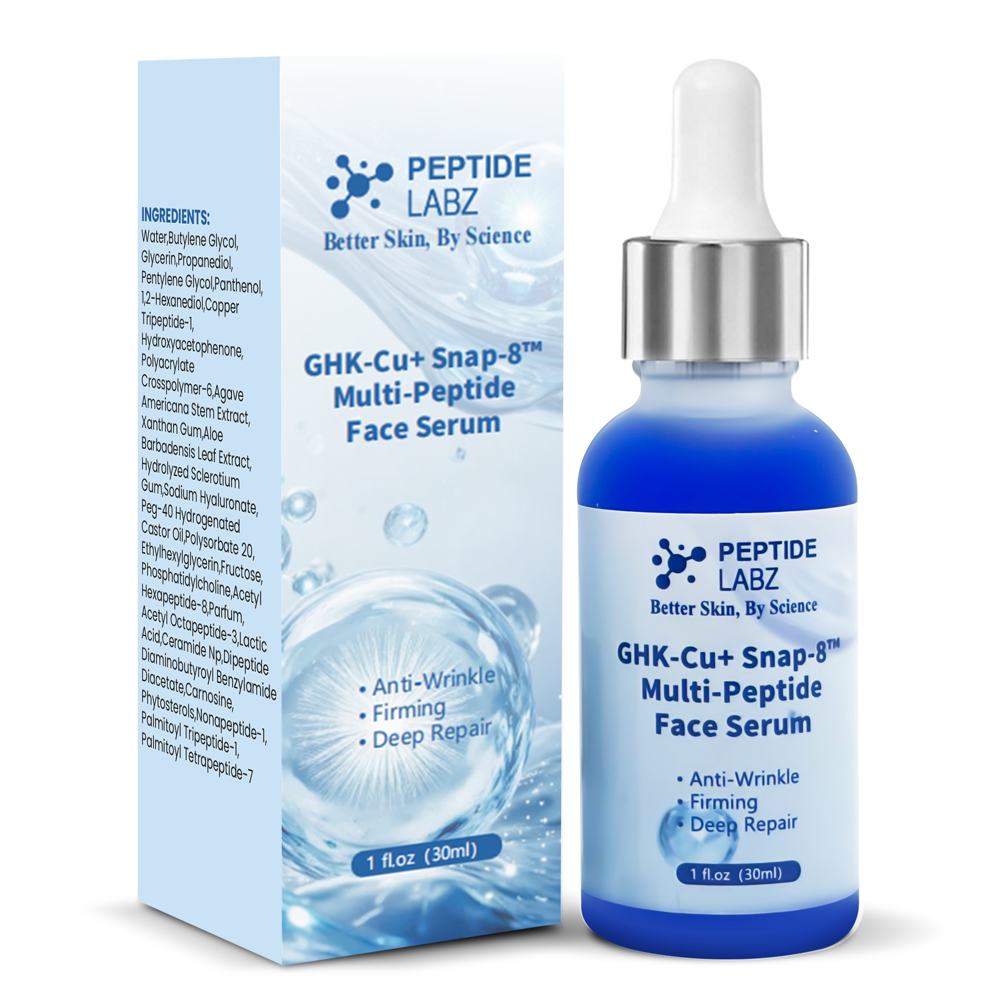 GHK-Cu Copper Peptide + SNAP-8 Multi-Peptide Face Serum
