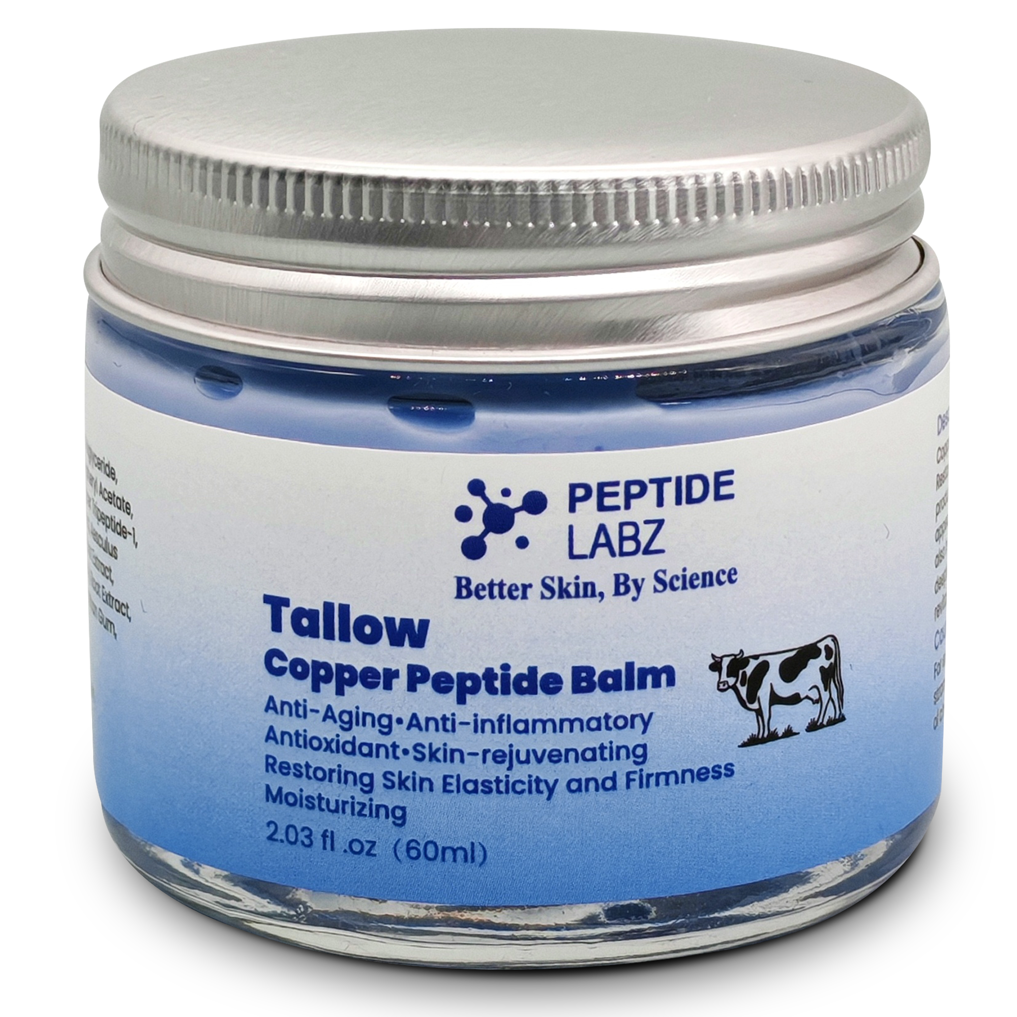 Copper Peptide Tallow Balm – Copper Tripeptide-1 (GHK-Cu), Grass-Fed Tallow, Honey Extract & Licorice Root