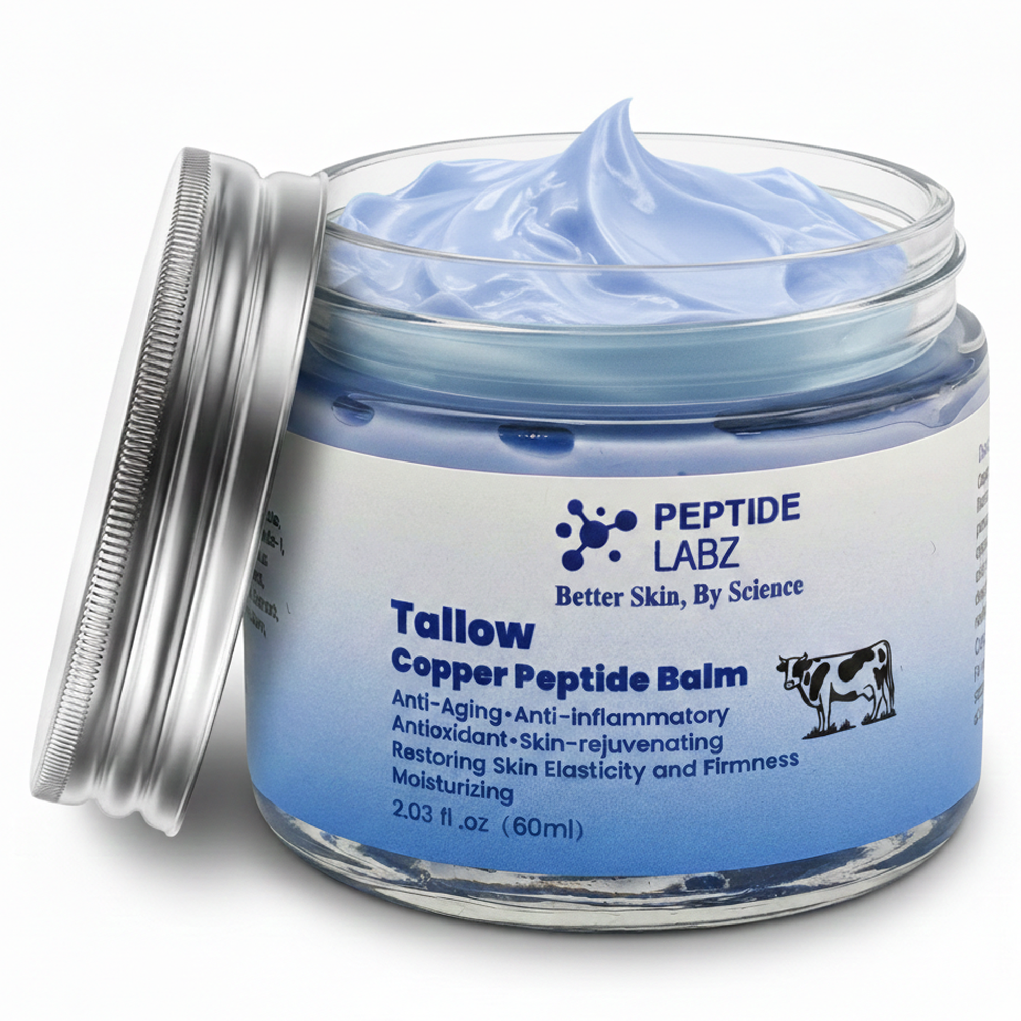 Copper Peptide Tallow Balm – Copper Tripeptide-1 (GHK-Cu), Grass-Fed Tallow, Honey Extract & Licorice Root