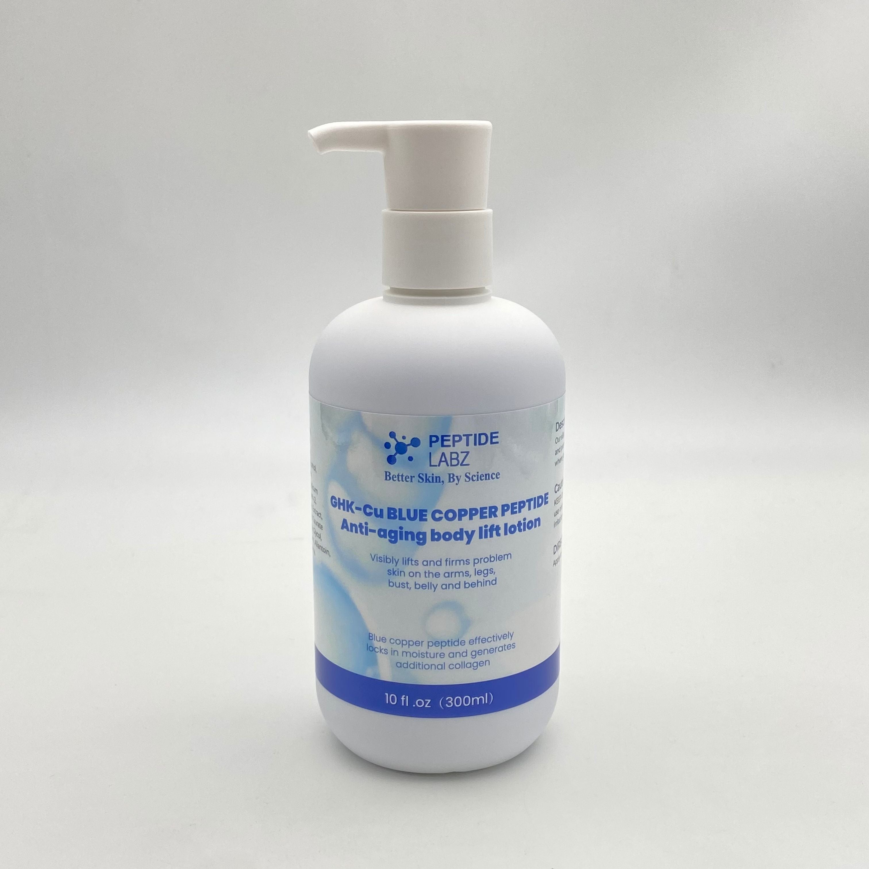 Copper Peptide & Hyaluronic Acid - Body Lotion - Anti-Aging, Skin Firming & Hydrating Formula, 10 Fluid Ounce